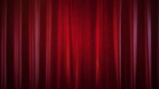 展开舞台幕布拉开红布红帘幕帘红绸喜庆