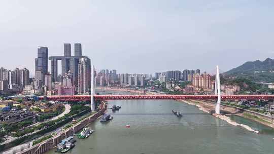 重庆索道长江索道航拍4K