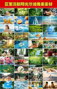 夏至节气夏天日系小清新治愈唯美盛夏清爽高清在线视频素材下载