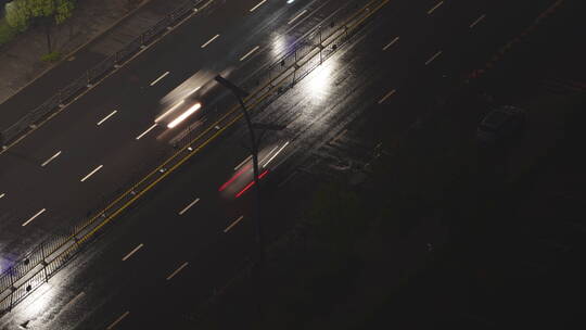 城市夜景 街道车流 延时