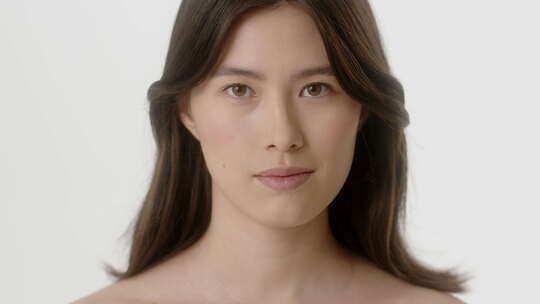 美女脸肖像视频素材模板下载