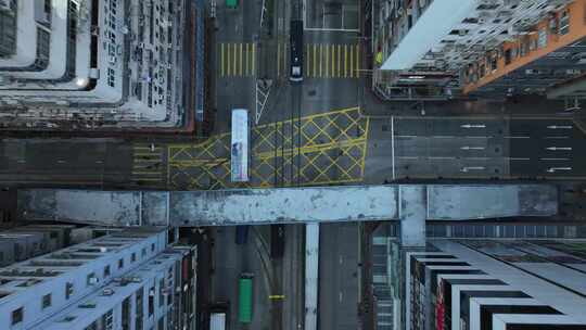 俯拍香港湾仔区建筑