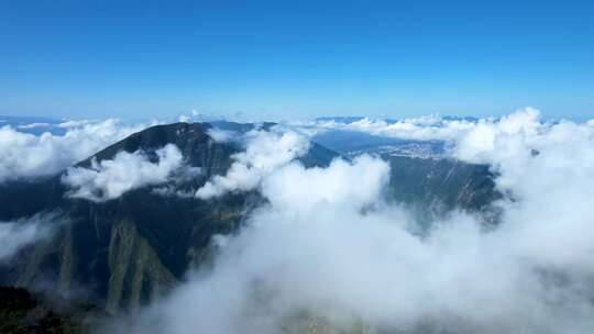 4K三峡山峰云海祖国山河航拍视频