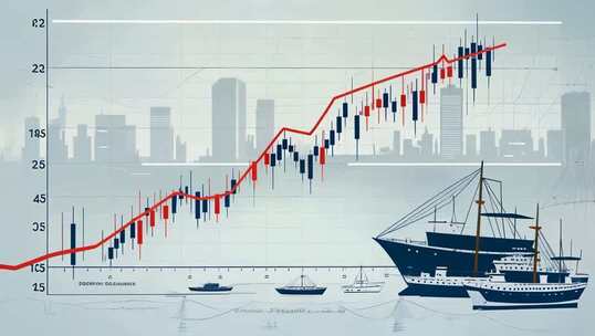 城市背景下的股市K线素材