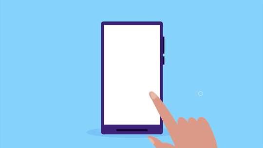 手指点击手机屏幕画面