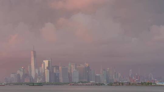 纽约曼哈顿城市全景风起云涌