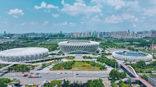 武汉光谷国际网球中心航拍