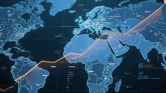 科技感世界地图动画