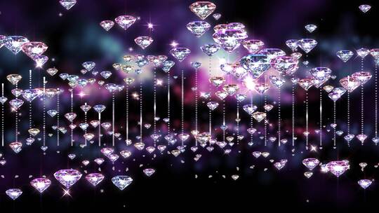 钻石浪漫爱情音乐节奏起伏波动粒子线条背景
