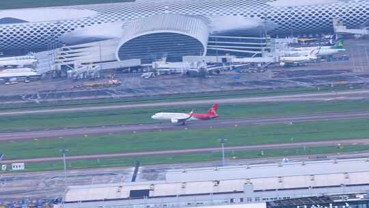 深圳机场起飞的深圳航空客机