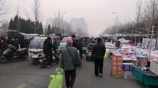 乡下集市实拍视频素材