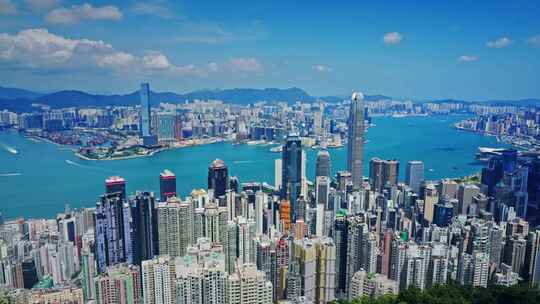 【正版素材】香港大景全景大气俯拍