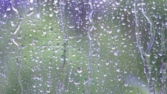 城市小区下雨空镜