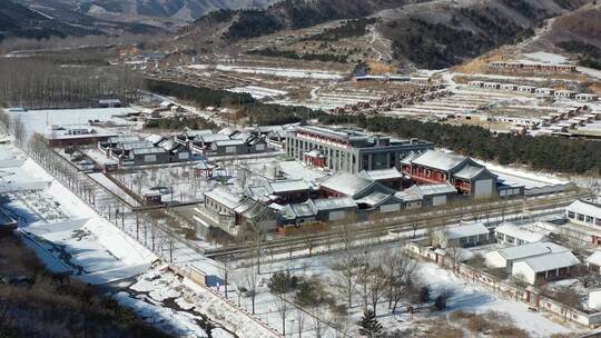 （航拍）森林雪景