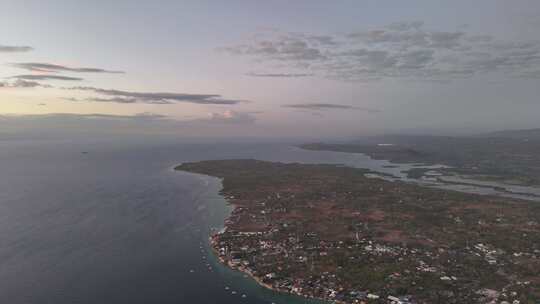 海岛海边休闲度假区航拍空镜