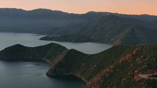 泸沽湖唯美风景视频素材模板下载