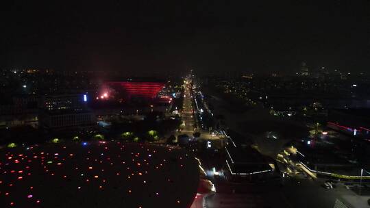 上海梅赛德斯奔驰文化中心世博园黄浦江航拍视频素材模板下载