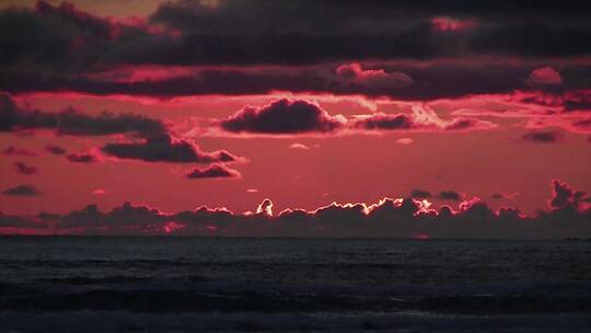 太平洋上美丽的日落视频素材模板下载