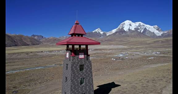 4K航拍高清西藏高原风景雪山