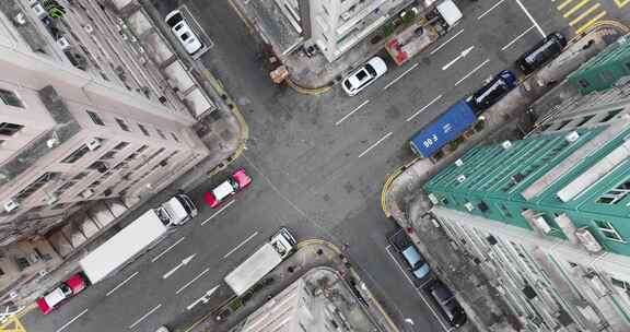 香港油尖旺区文苑街航拍