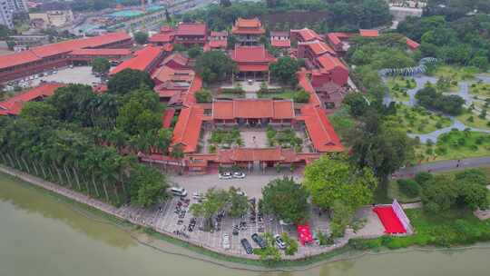 航拍漳州南山禅寺建筑风光