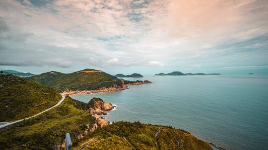 8k延时浙江温岭石塘对戒观景码头