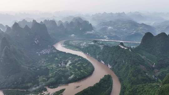 广西桂林山水漓江风光