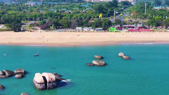 东海大海海边海水海浪沙滩海滩航拍风景唯美