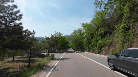 城市道路行驶 汽车窗外风景 第一视角开车