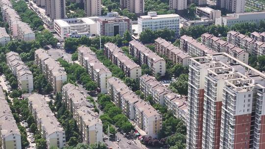 鸟瞰洛阳城市小区空境