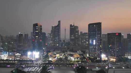 广州2023灯光秀夜景航拍