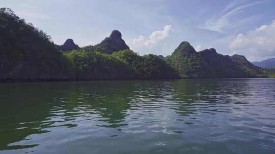 穿越兰卡威国家海洋公园海岛风光平视角