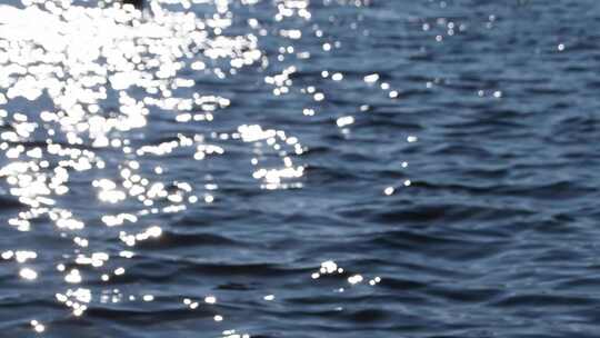 波光粼粼的水面河面湖面水波纹