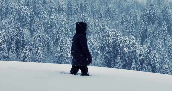 人，雪，冬天，寒冷