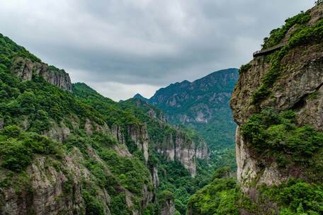 浙江温州雁荡山风光灵岩方洞风景延时