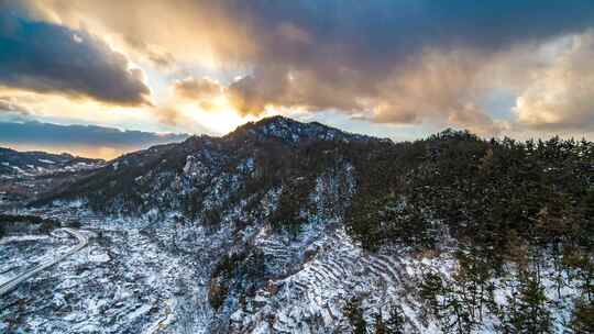 崂山雪景