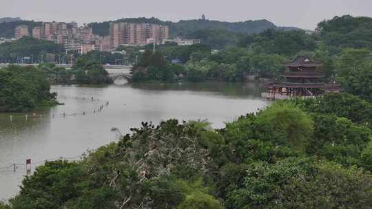 惠州西湖风景名胜区鹤屿航拍