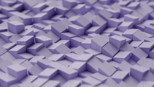 抽象动态立方体环状波移动结构紫色木制立方
