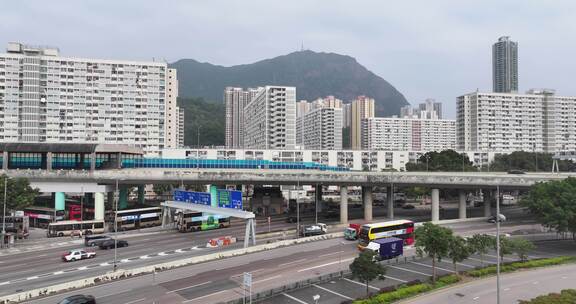 香港大埔墟东铁线航拍