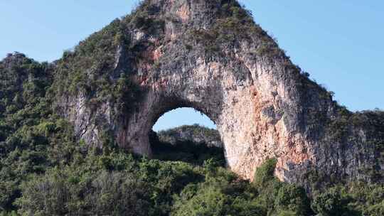 广西桂林阳朔月亮山航拍