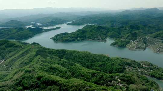 陕西安康瀛湖景区 汉江河流