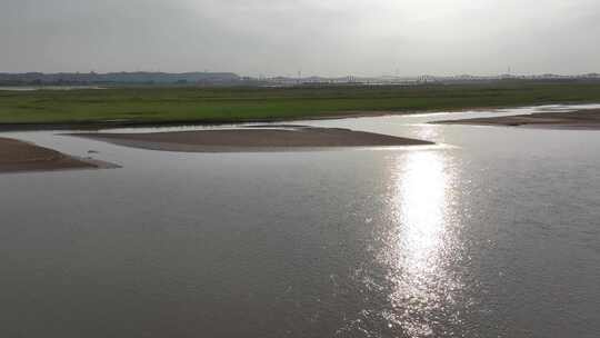 黄河河流高空航拍