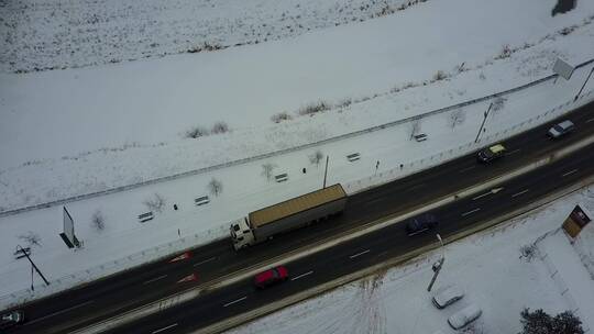 罗马尼亚布拉索夫城市雪景