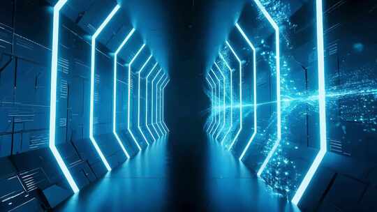 科技感未来隧道空间场景