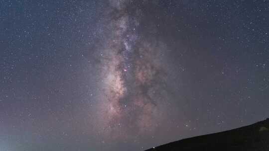 户外夜晚星空银河延时