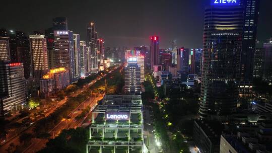 深圳 深圳夜景 夜景 航拍 科技园