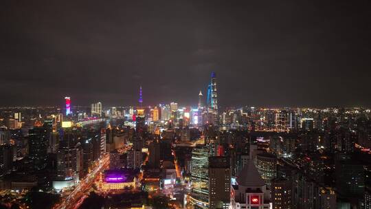 上海浦西K11夜景航拍