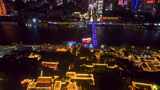 甘肃兰州城市夜景HDR航拍高清在线视频素材下载