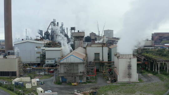 塔尔博特钢铁制造厂航拍景观