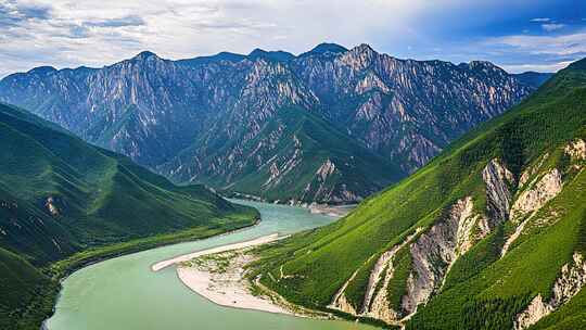 航金沙江峡谷河流自然风景旅行地貌